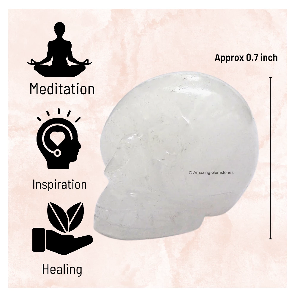 Snow Quartz Skull