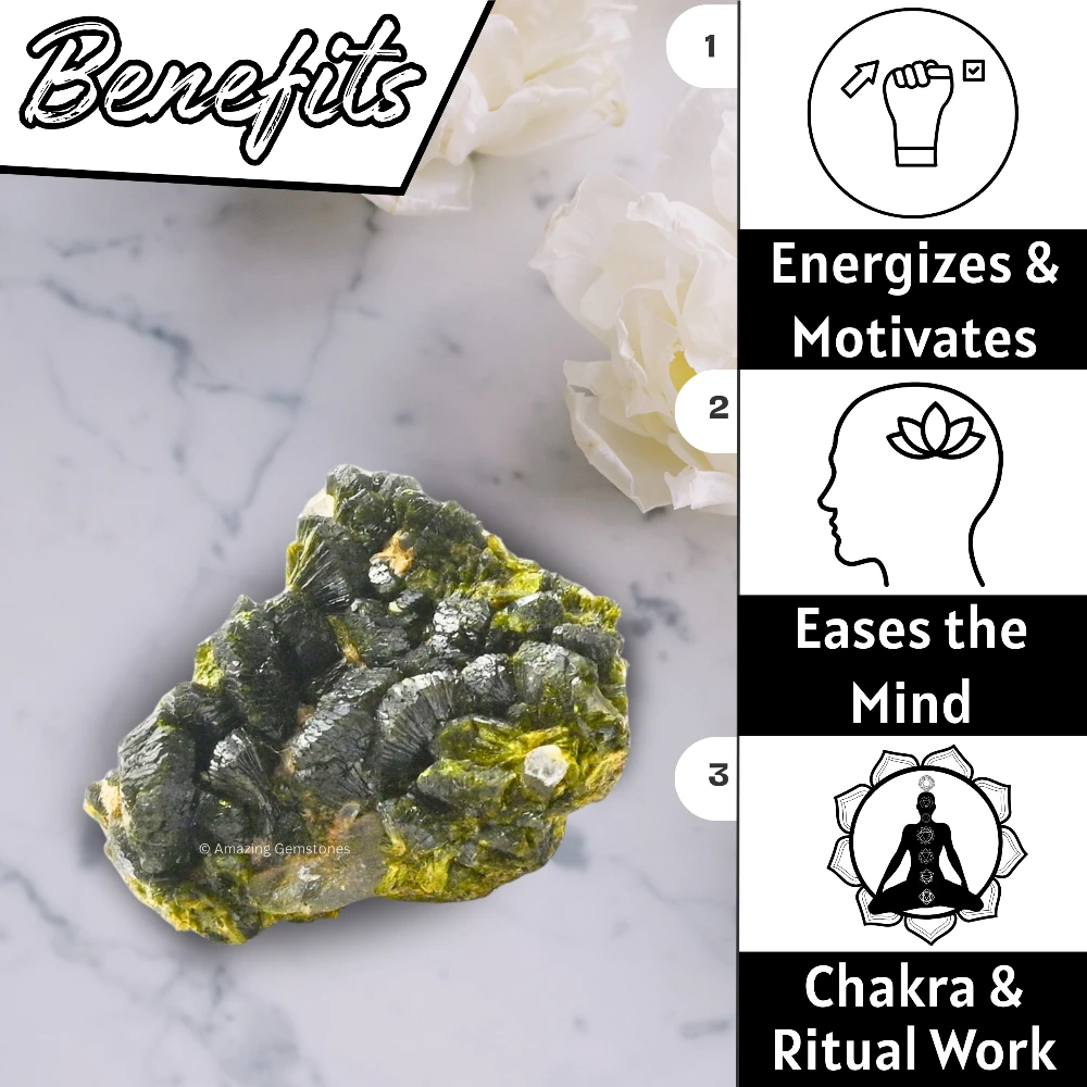 Epidote Crystal Mineral Specimen (Small)