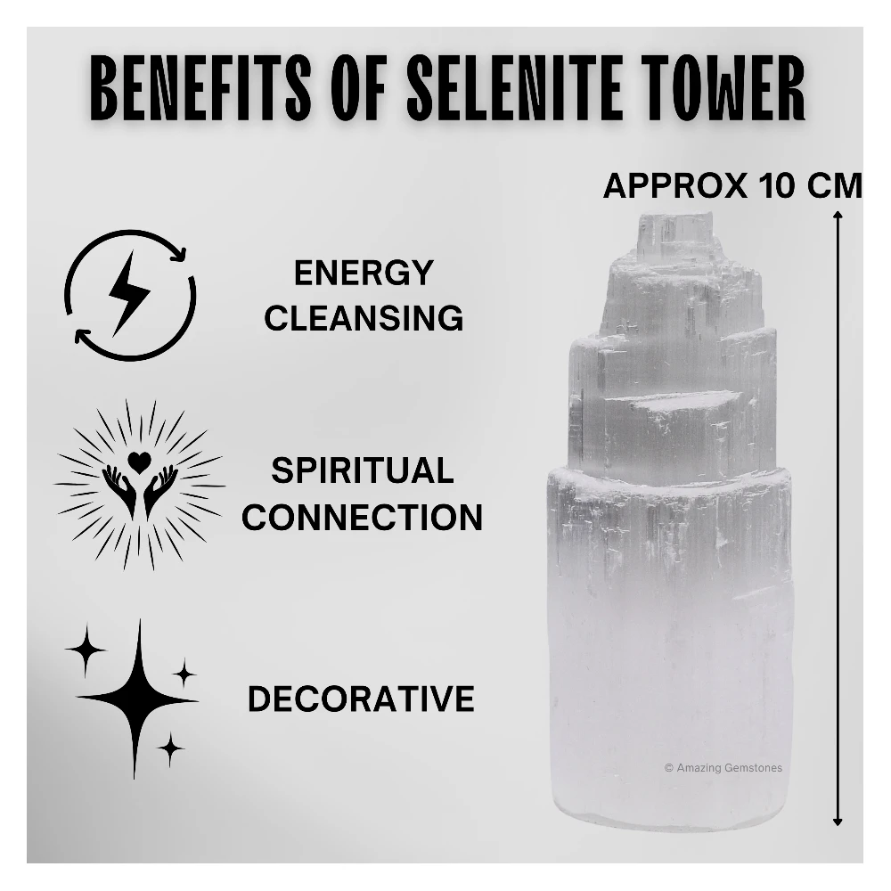 Natural Selenite Tower (10 cm)