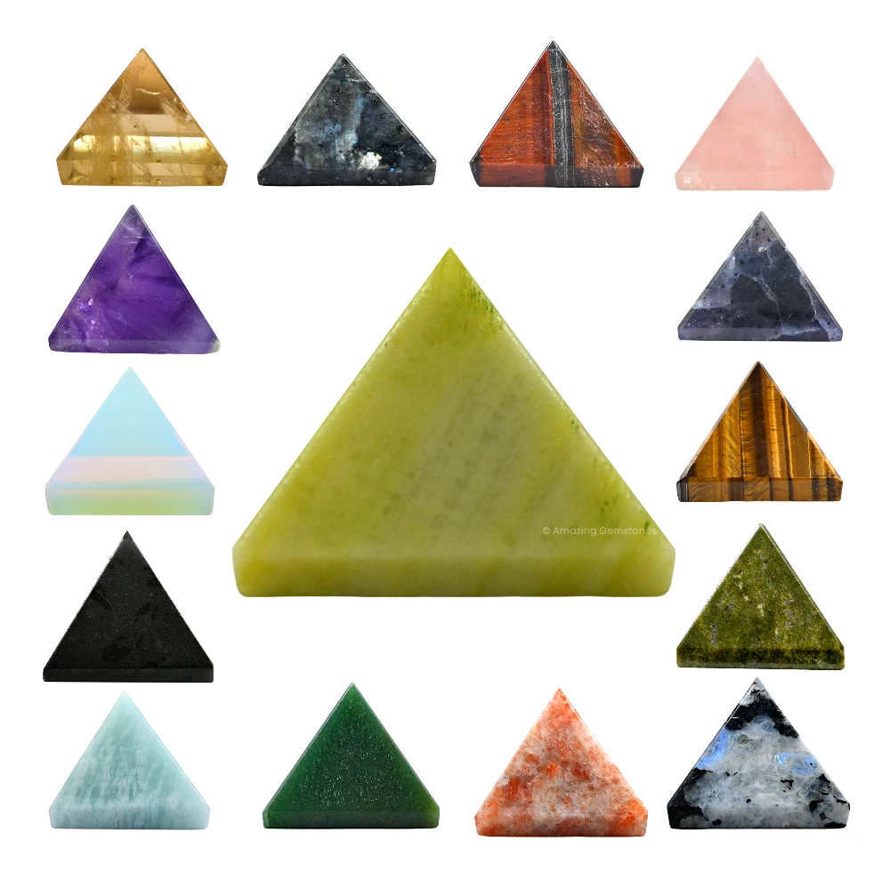 Set of 11 Crystal Pyramid