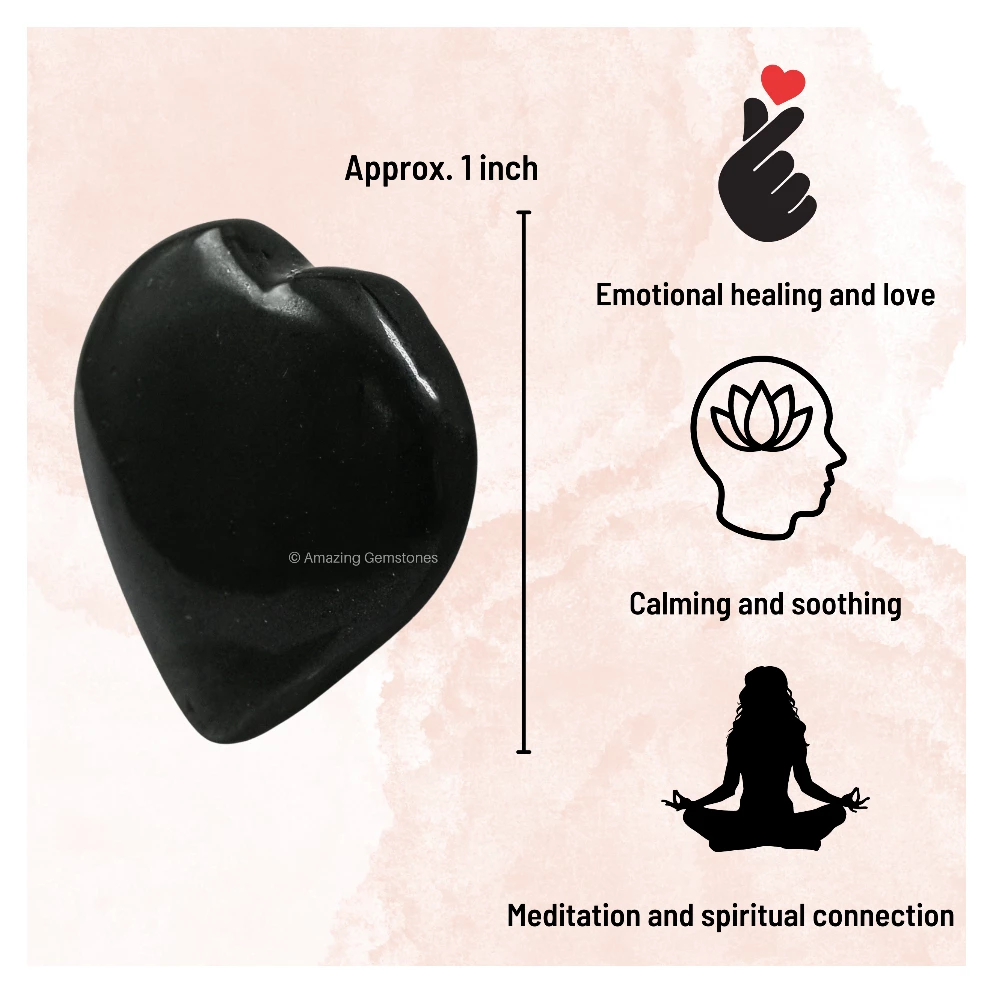 Black Tourmaline Heart (Pack of 2)