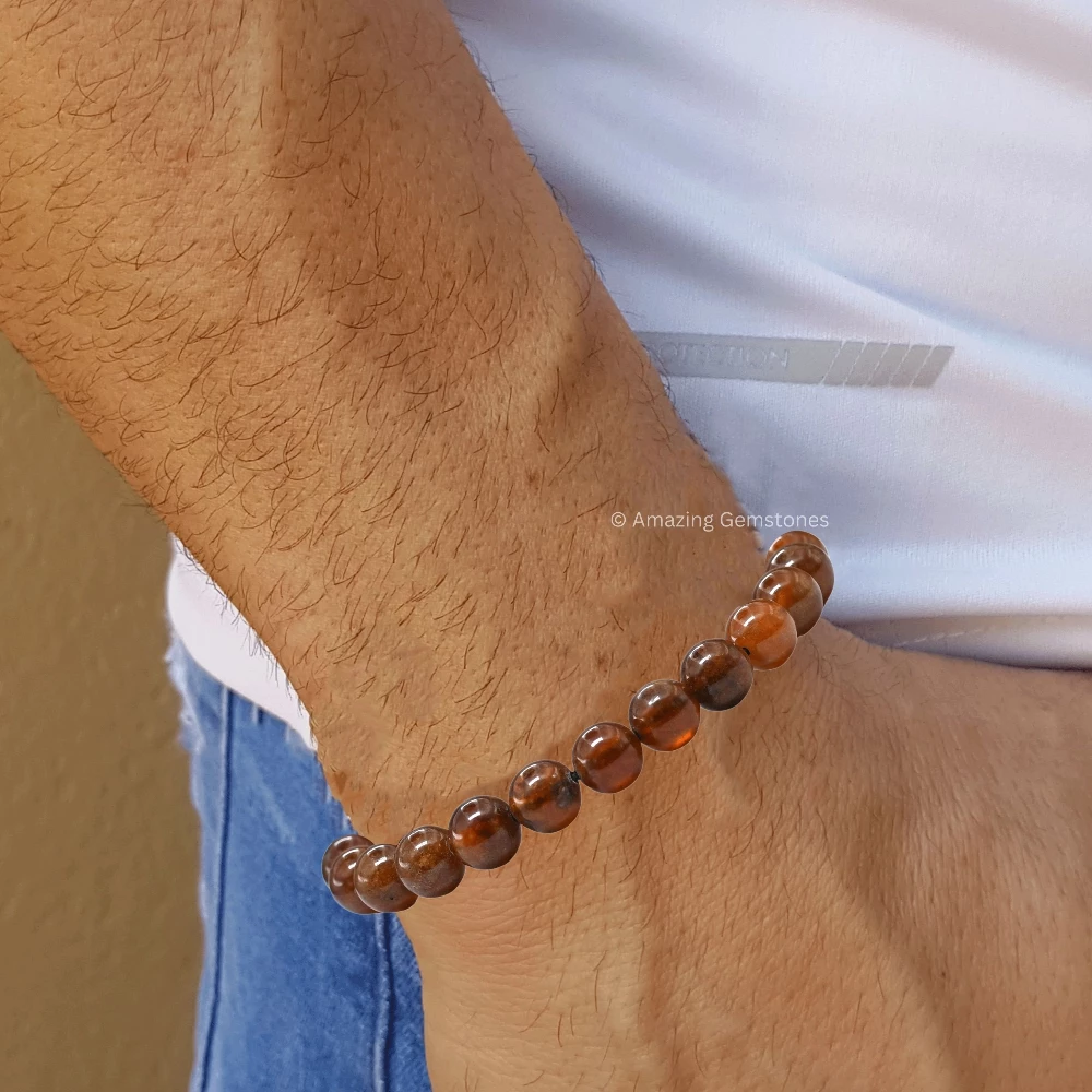 Hessonite Garnet Bracelet (Adjustable)
