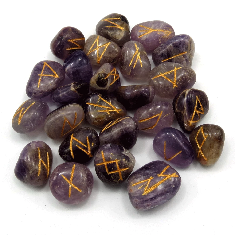 Amethyst Rune Stones Set