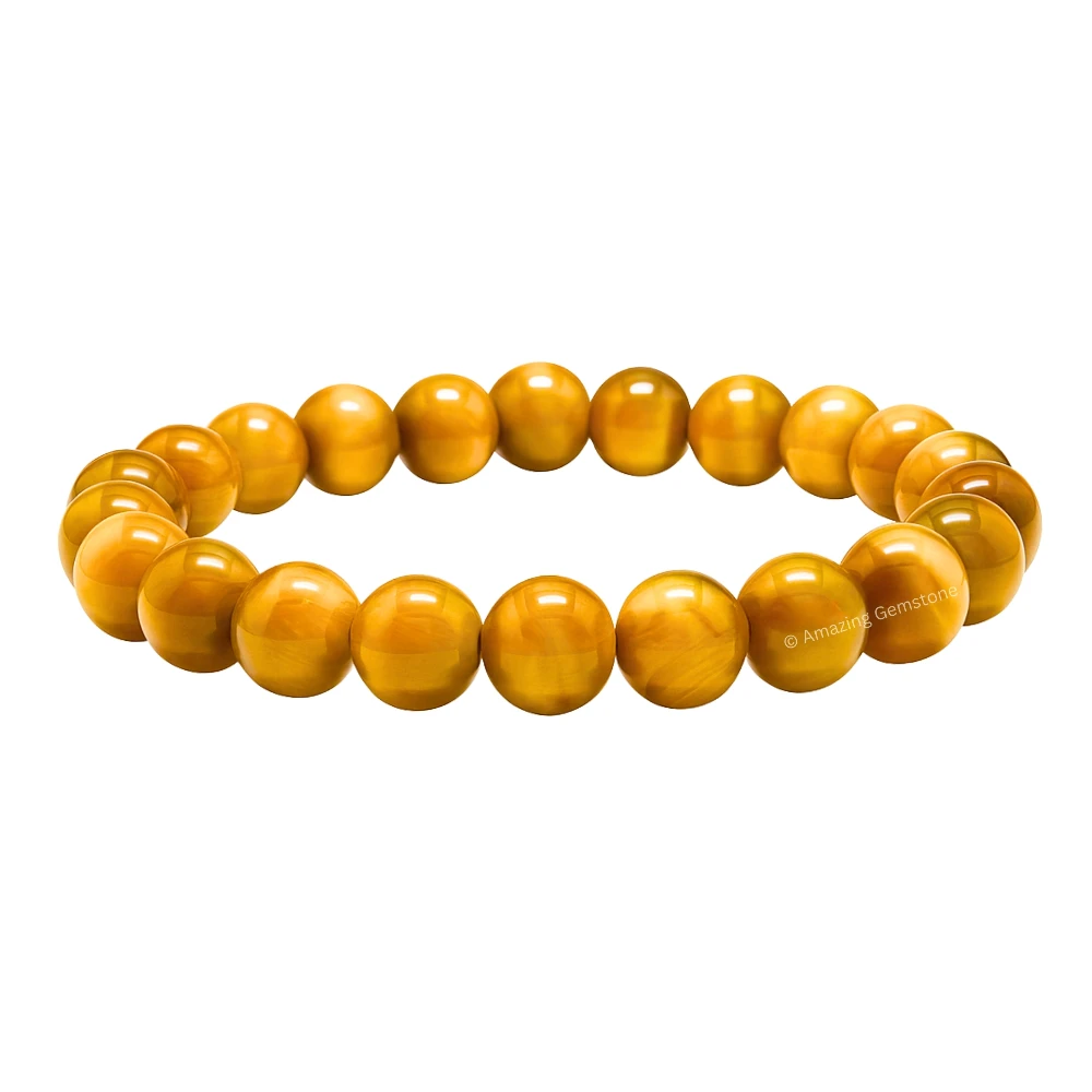 Yellow Cat's Eye Bracelet (Strechable)