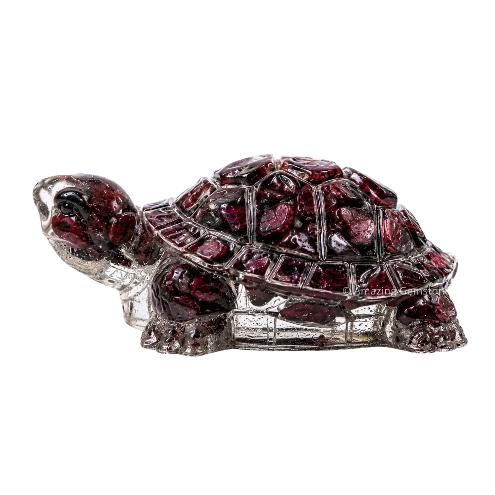Garnet Tortoise Figurine