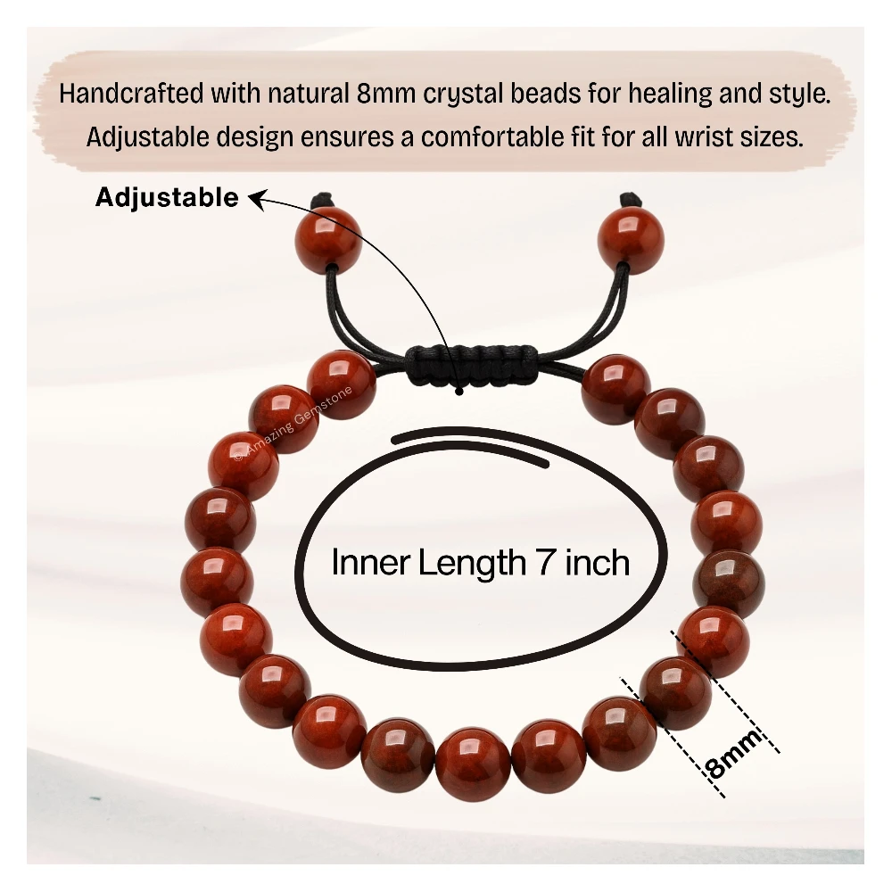 Poppy Jasper Bracelet (Adjustable)
