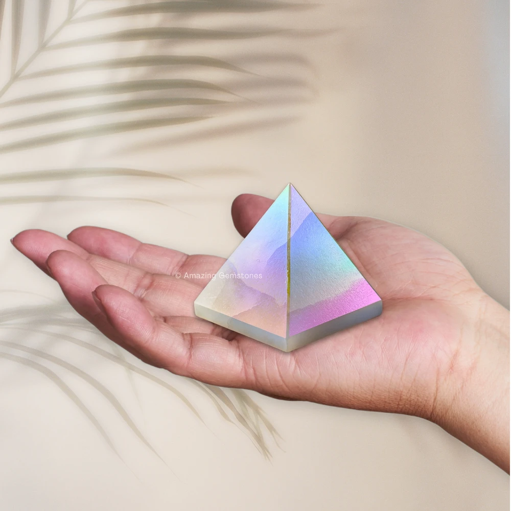 Angel Aura Quartz Pyramid (1.5 Inch)