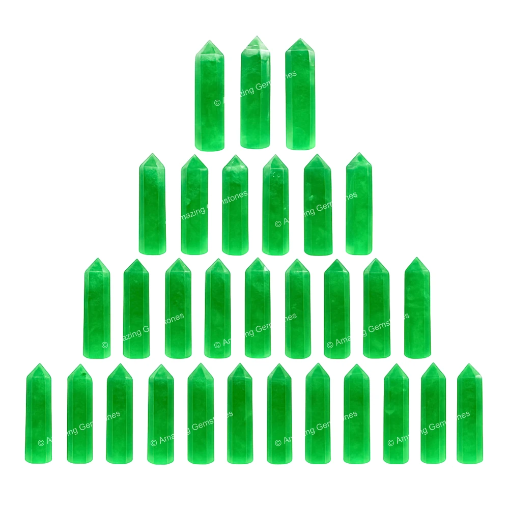 Green Fluorite Pencil Points (Set of 10)