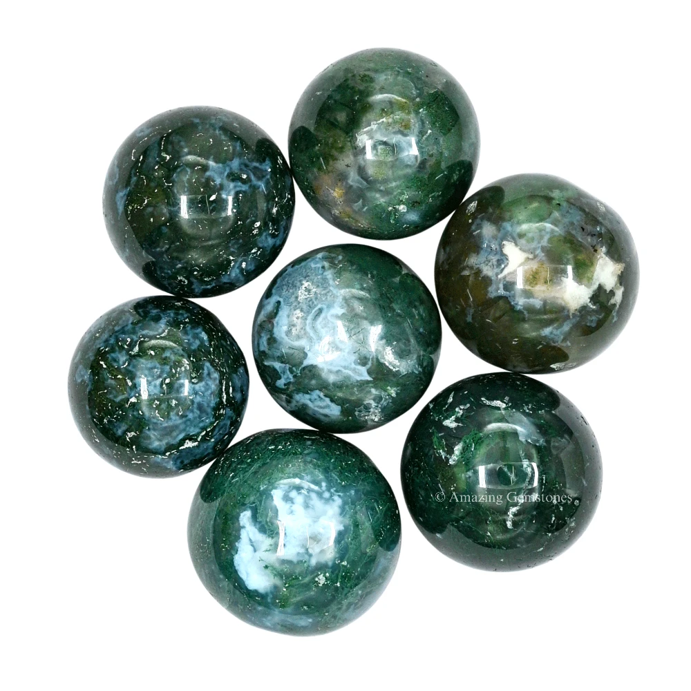 Moss Agate Sphere (1 Inch)
