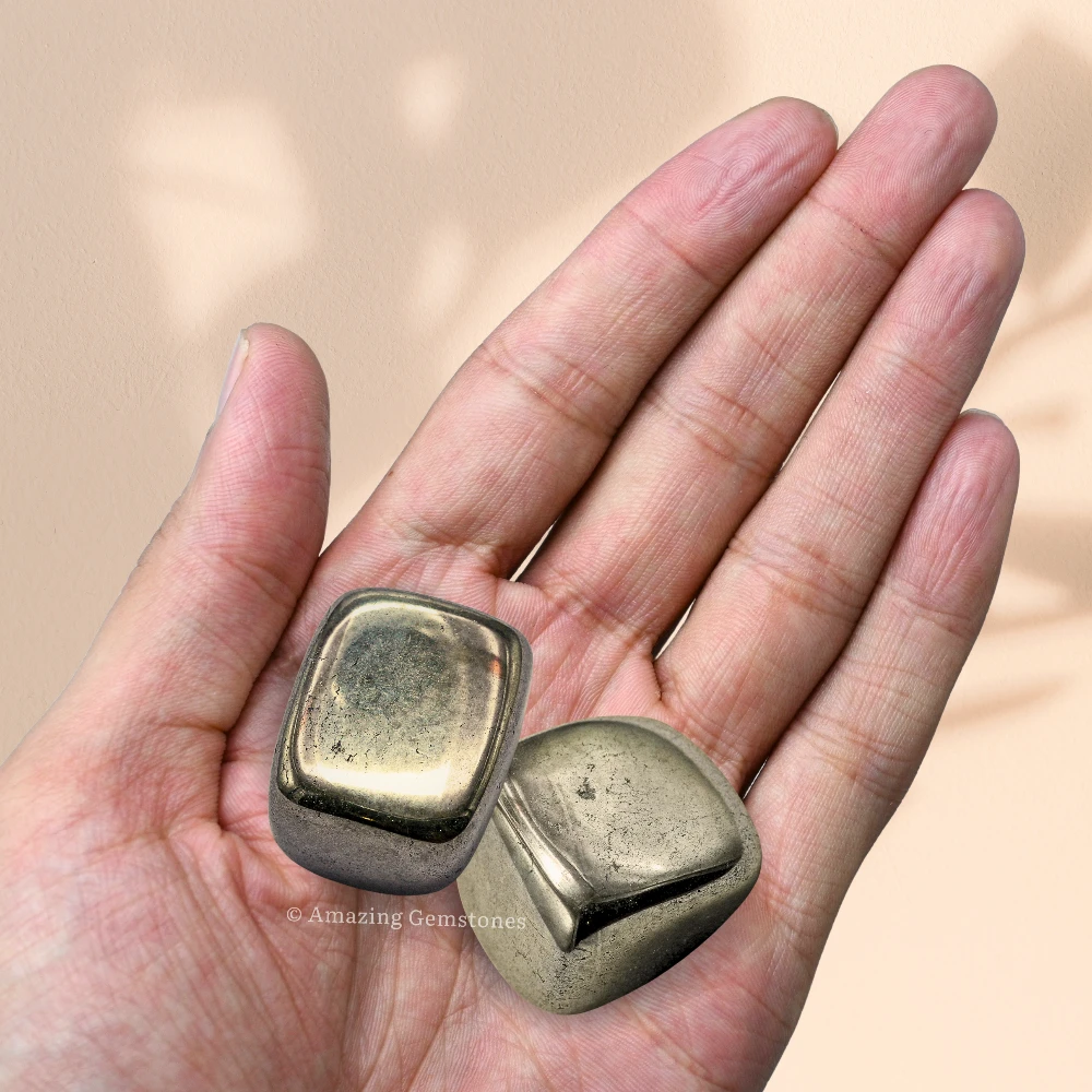 Tumbled Pyrite Crystals Stones (1000+ Carats)