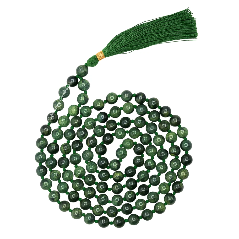 Kambaba Jasper Mala (Hand Knotted)