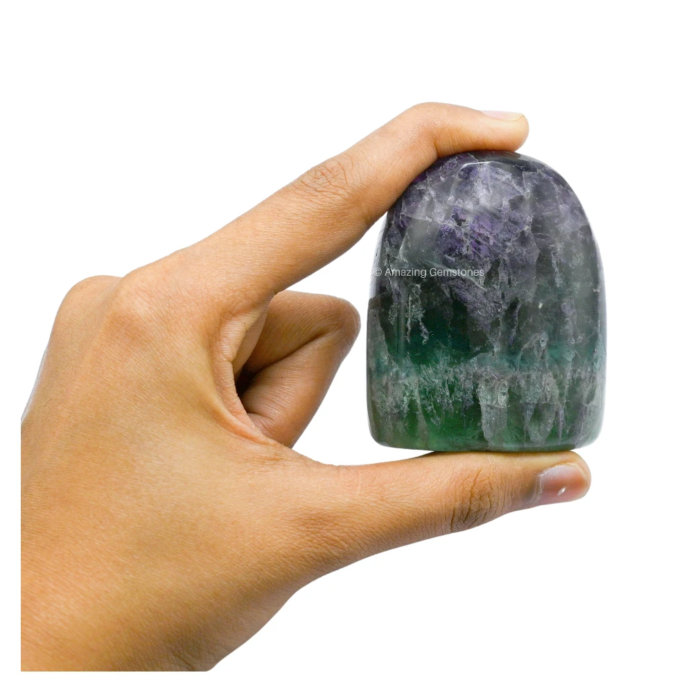 Multi Fluorite Standing Palm Stone (Large)
