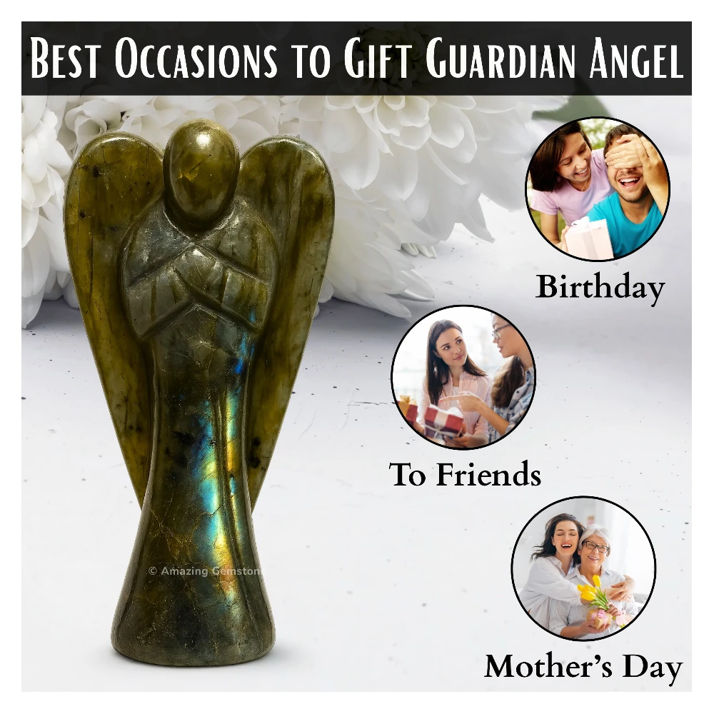 Labradorite Angel Figurine (2 Inch)