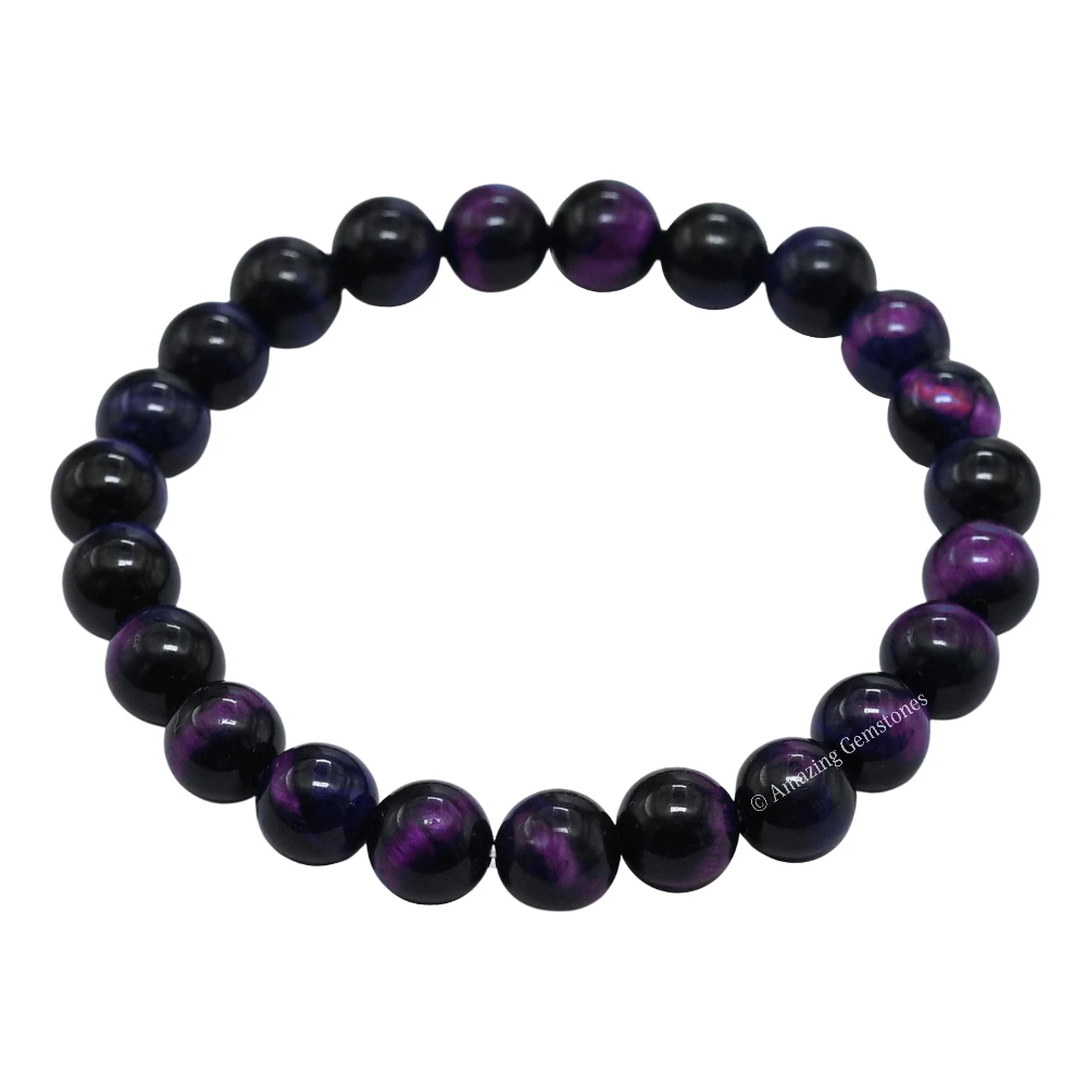 Purple Cats Eye Bracelet (Stretchable)