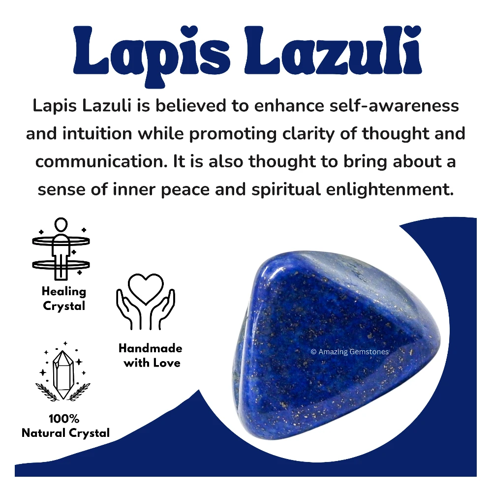 Tumbled Lapis Lazuli Crystals Stones (1 oz)