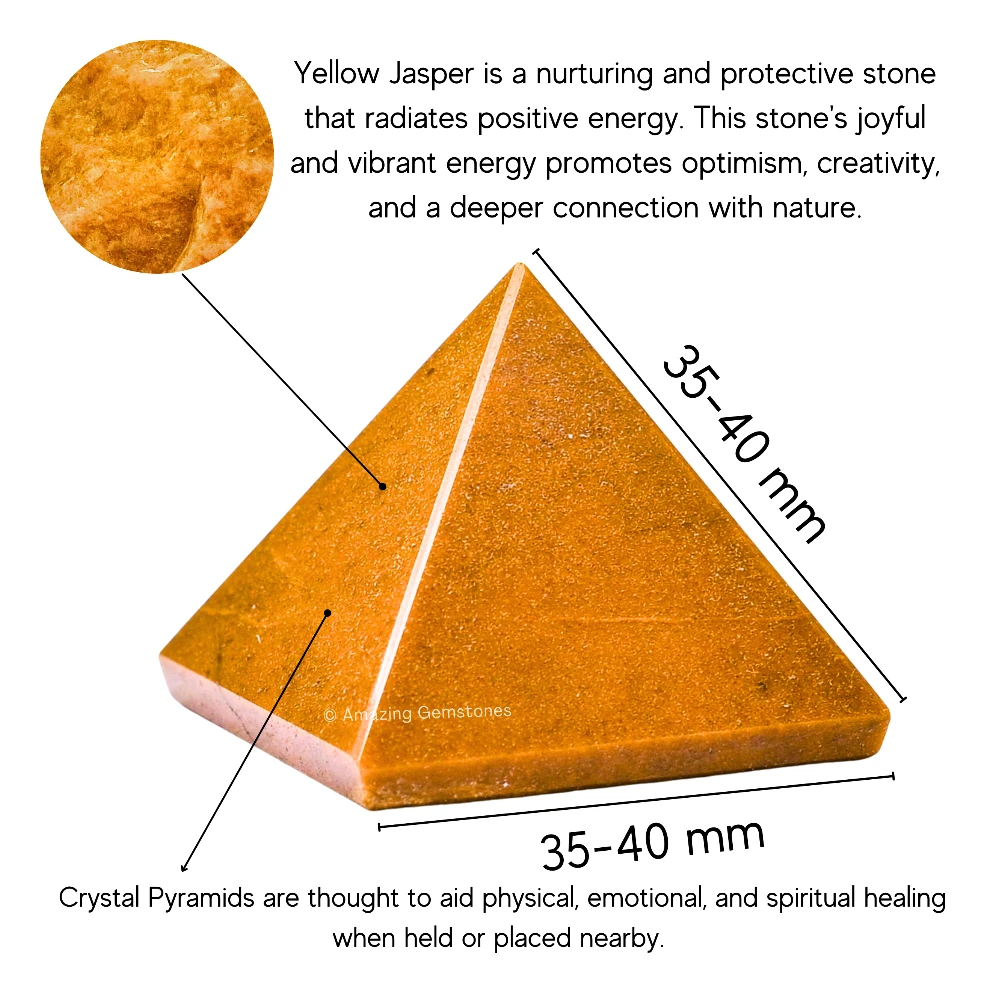 Yellow Jasper Pyramid (1.5 Inch)
