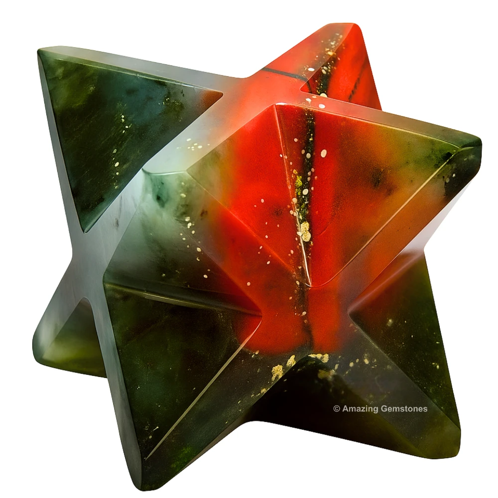 African Bloodstone Merkaba (20-25mm)