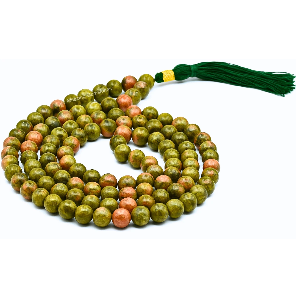 Unakite Mala (Without Knot)