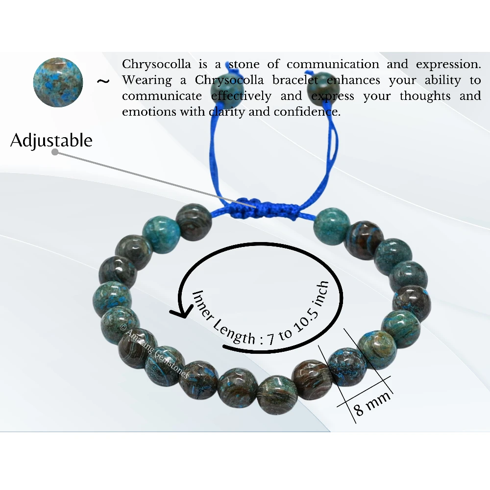 Chrysocolla Bracelet (Faceted-Adjustable)