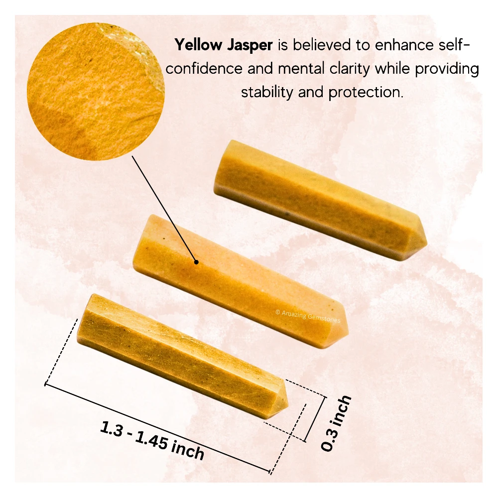 Yellow Jasper Pencil Points (Set of 10)