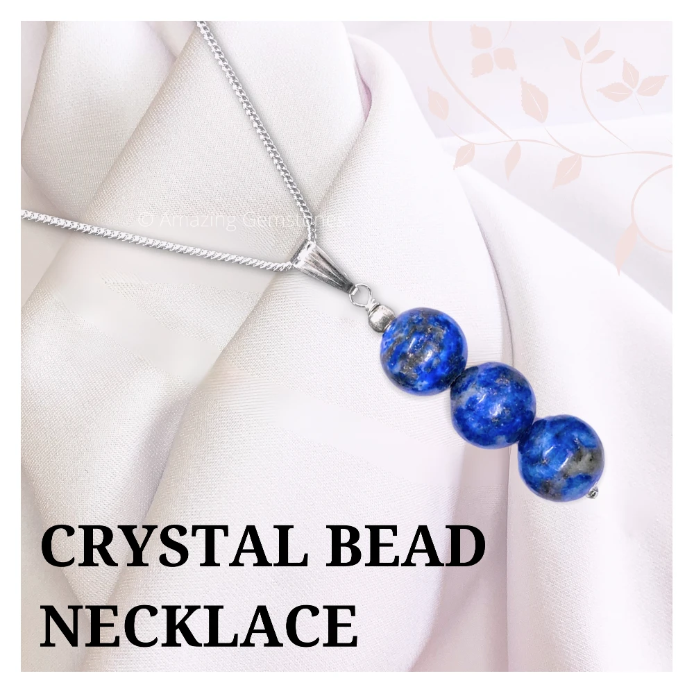 Lapis Lazuli Bead Pendant (Silver)