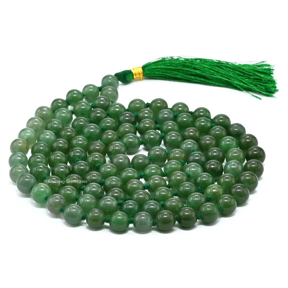 Green Aventurine Mala (Hand Knotted)