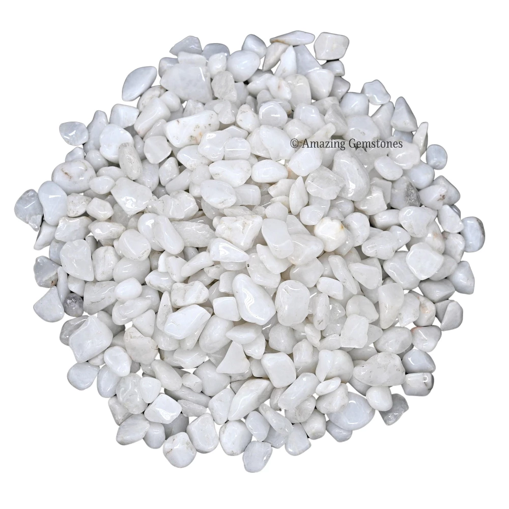 Snow Quartz Chips (1LB)