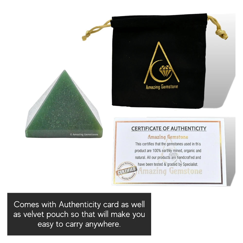 Dark Green Aventurine Pyramid (1 Inch)