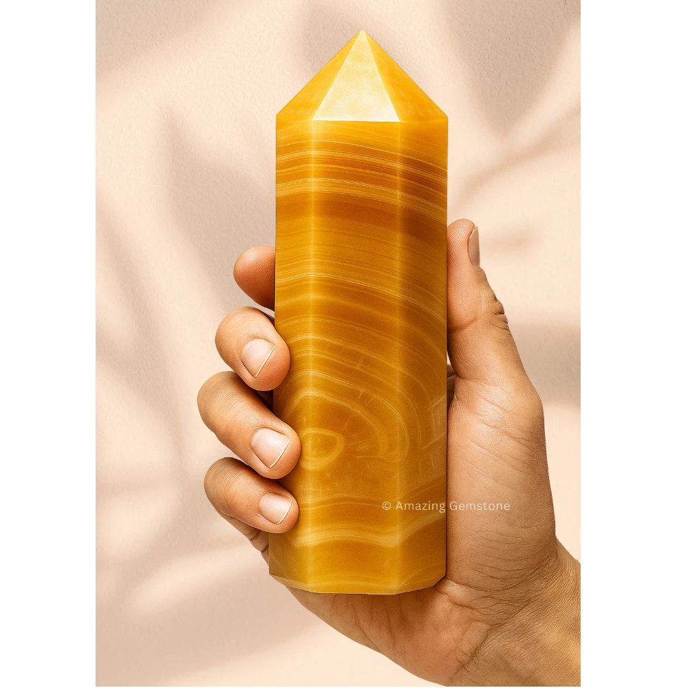 Yellow Calcite Tower (5.5" to 6" inch)