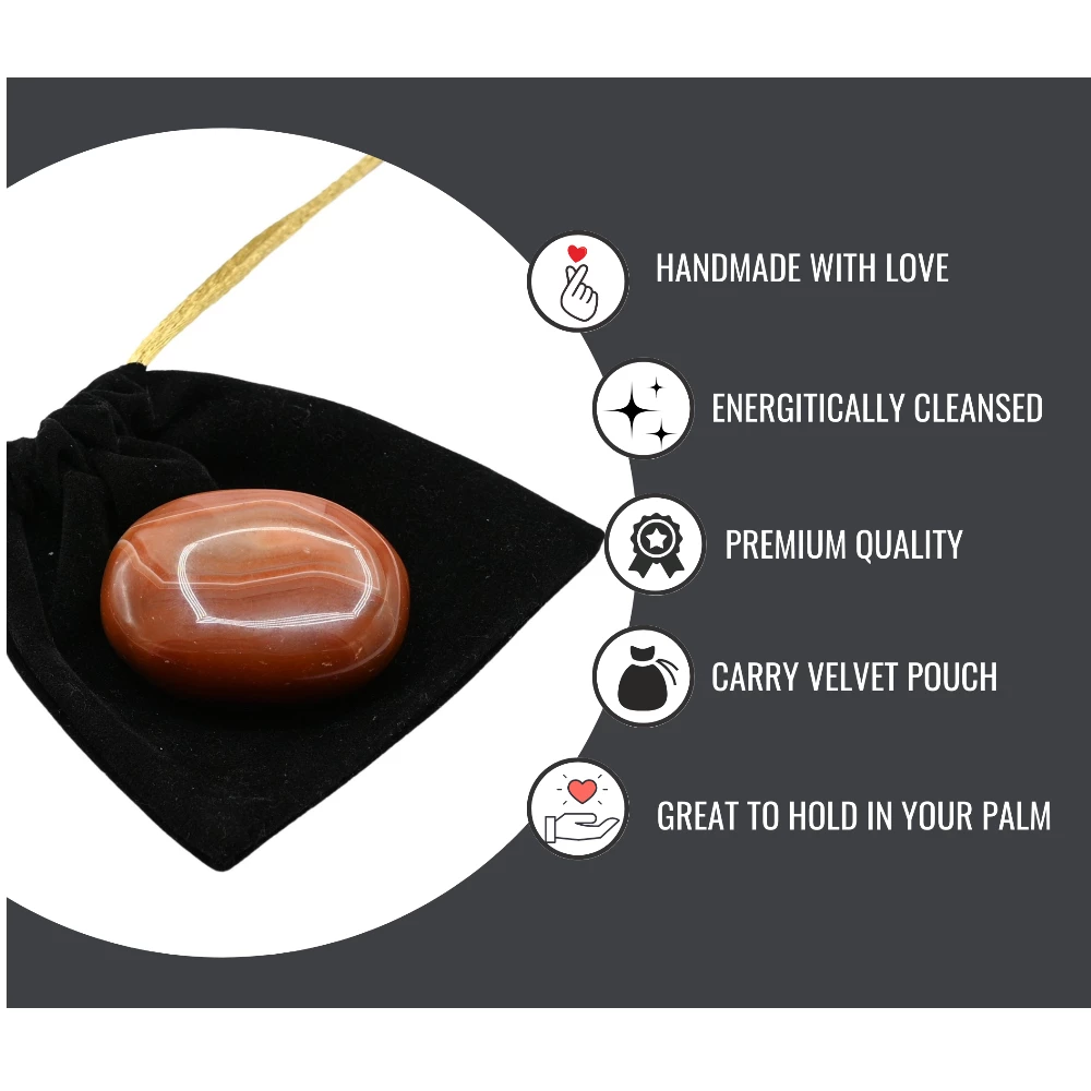 Carnelian Palm Stone