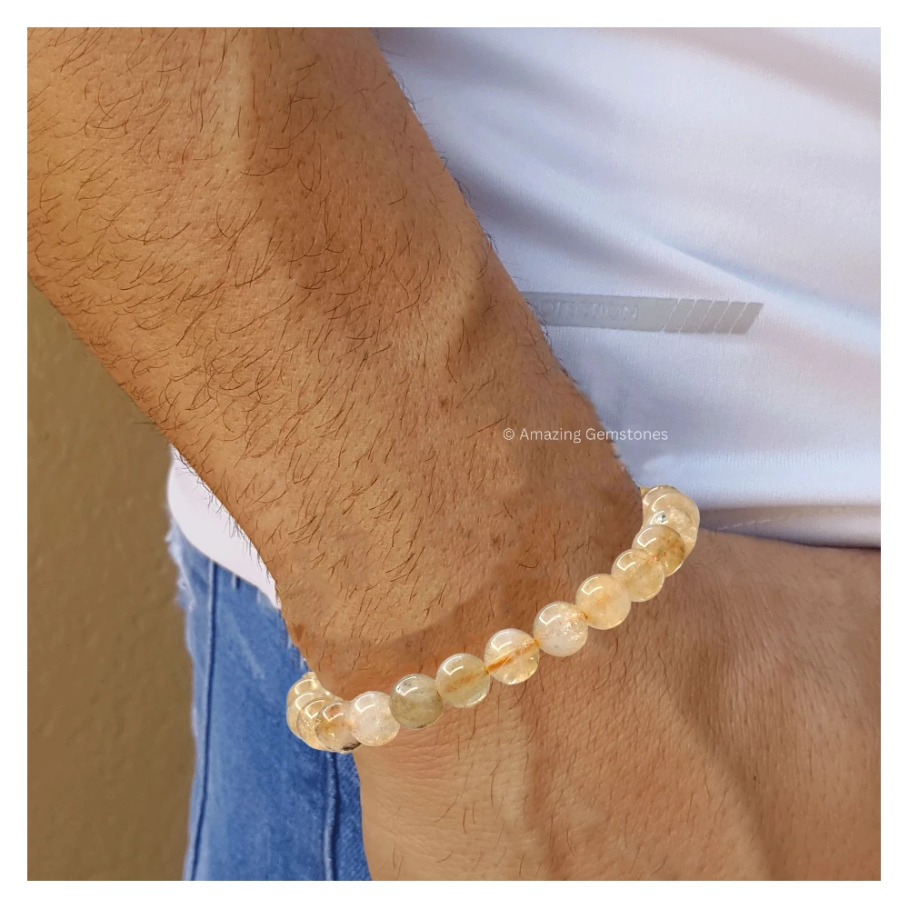 Citrine Onyx Bracelet (Adjustable)