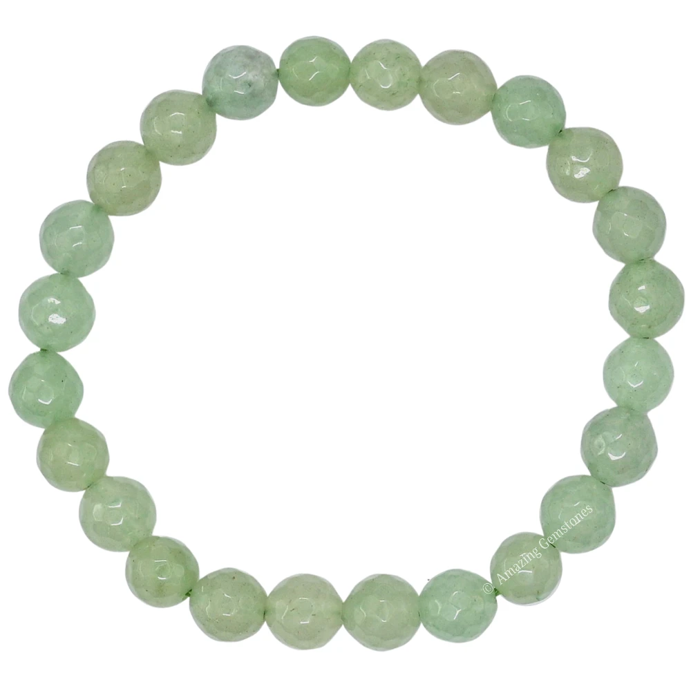 Green Aventurine Bracelet (Faceted-Stretchable)