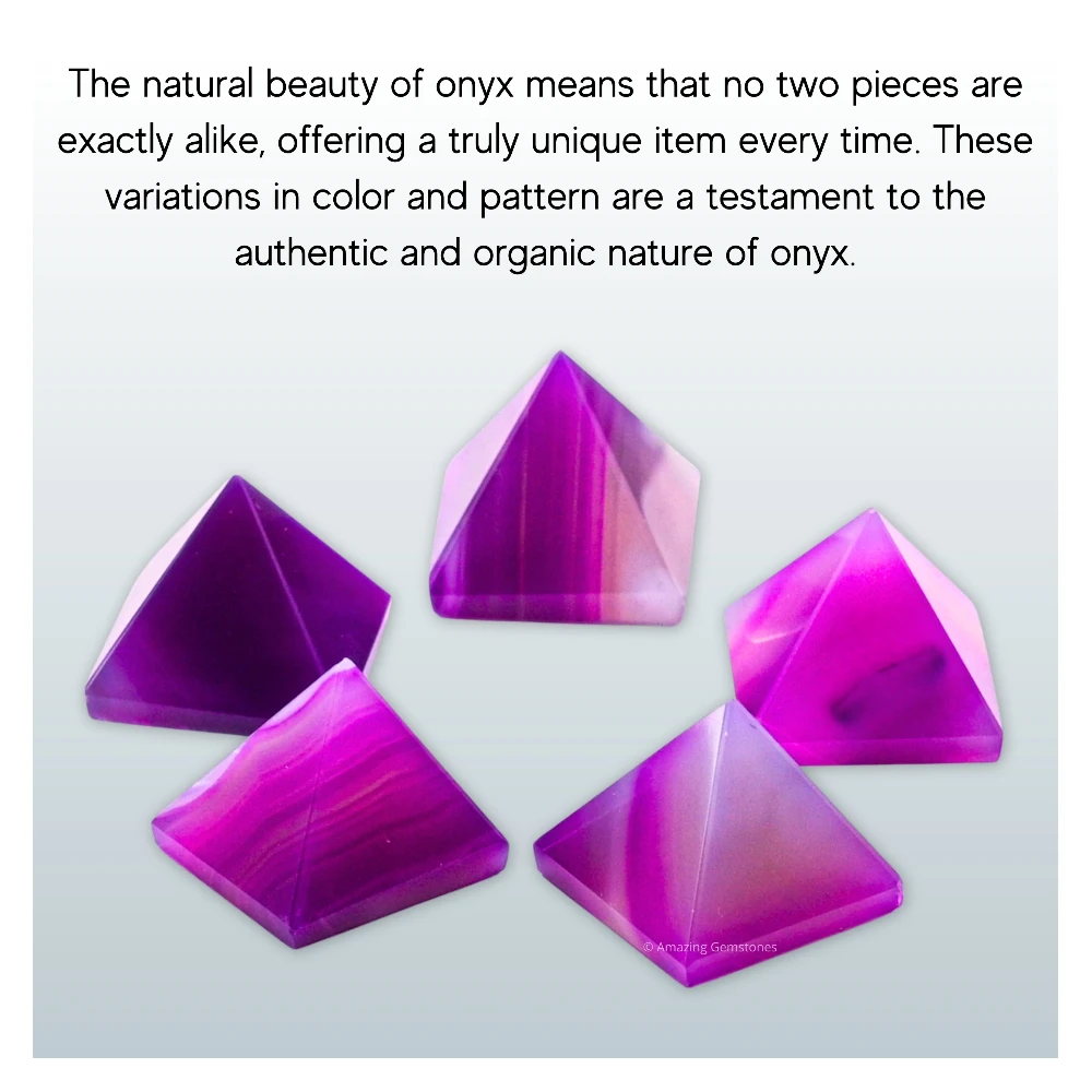 Pink Onyx Pyramid (1 Inch)