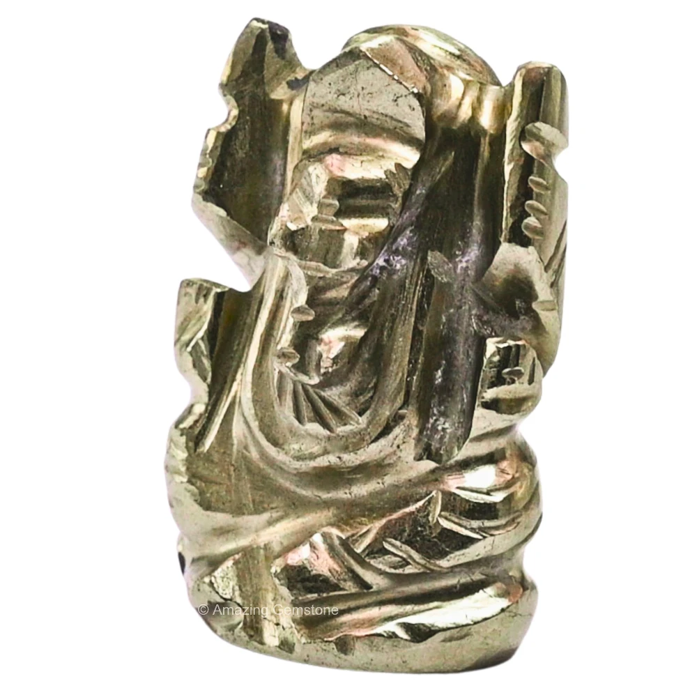 Pyrite Ganesha Crystal Idol