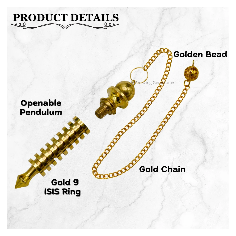 Copper Metal Pendulum - Gold 9 ISIS Ring Plate (MP03)
