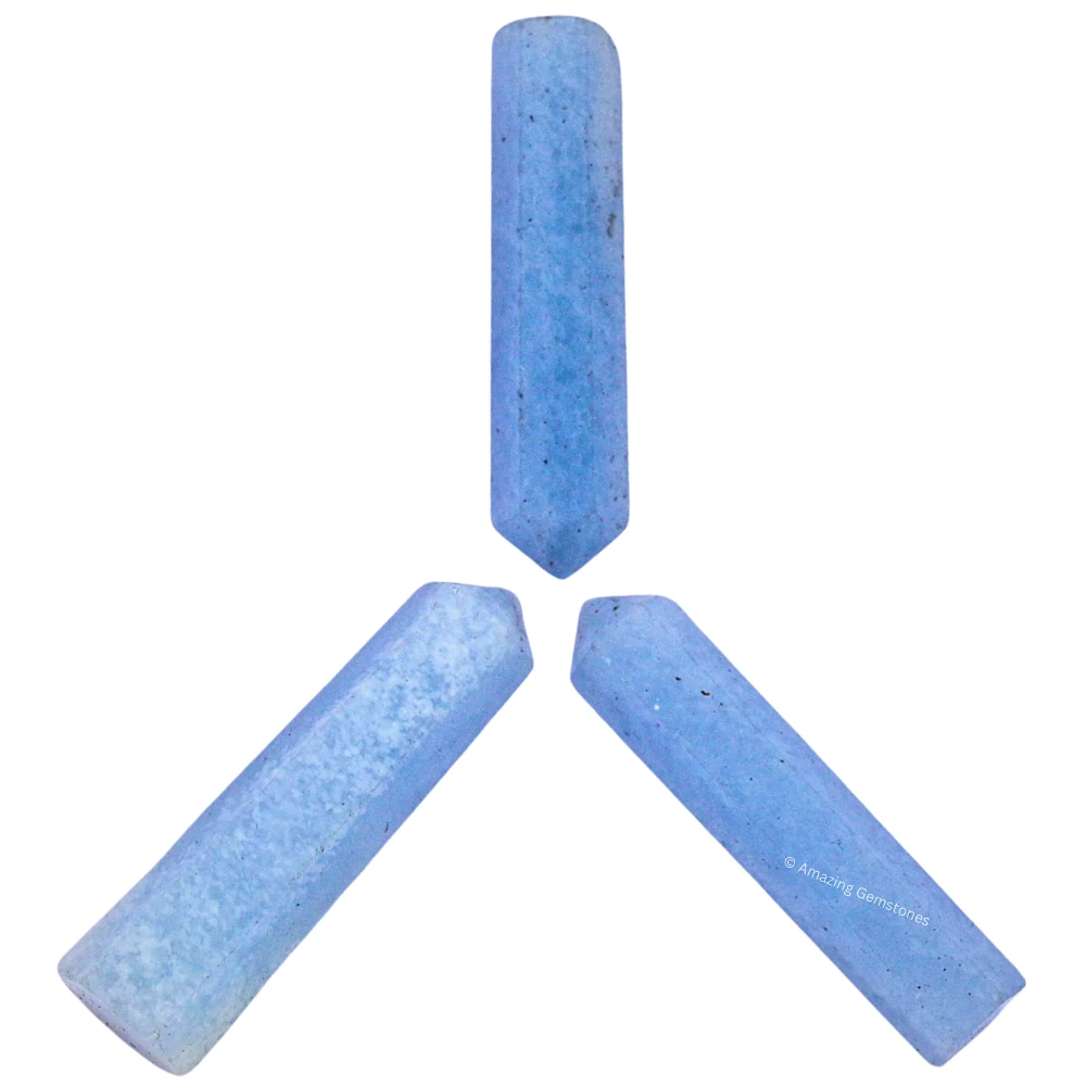 Blue Calcite Pencil Points (Set of 10)