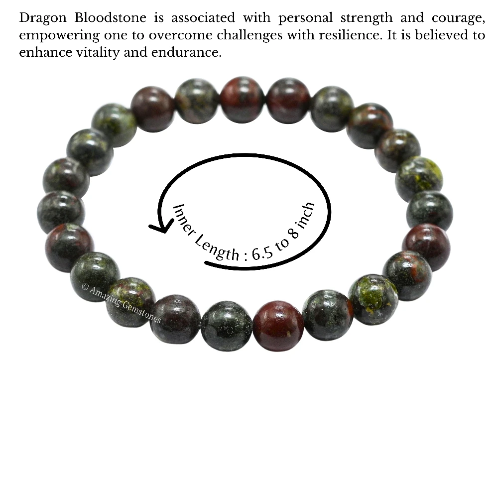 Dragon Bloodstone Bracelet (Strechable)