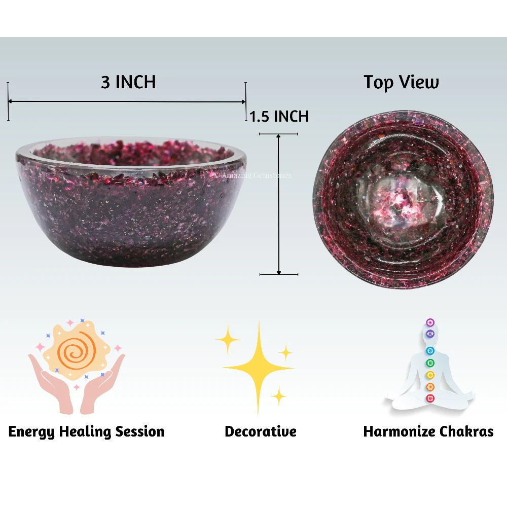 Garnet Crystal Orgone Bowl