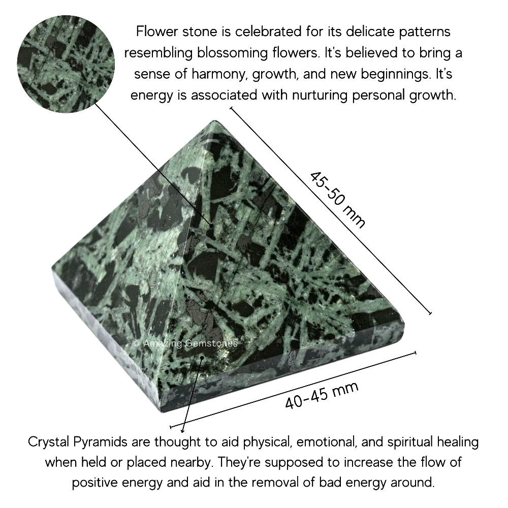 Flower Stone Pyramid (2 Inch)