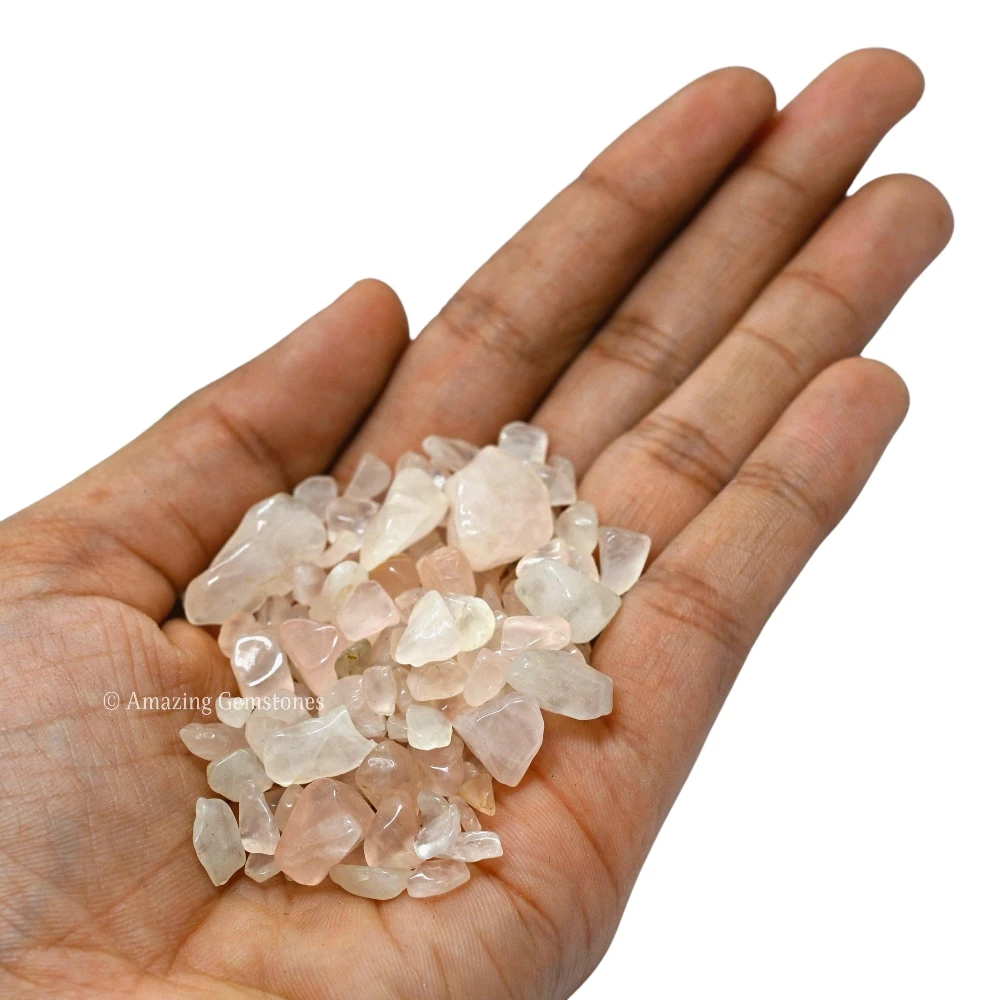 Rose Quartz Chips (1LB)