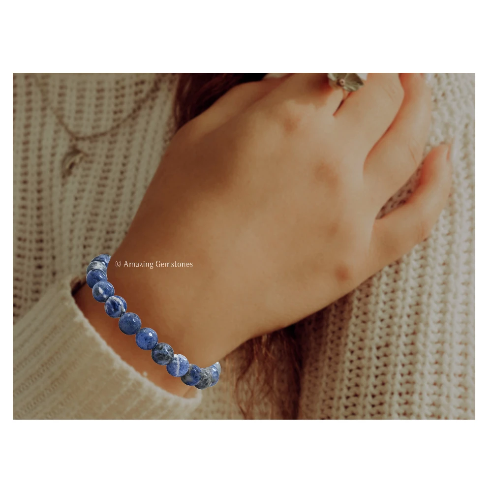 Sodalite Bracelet (Faceted-Stretchable)
