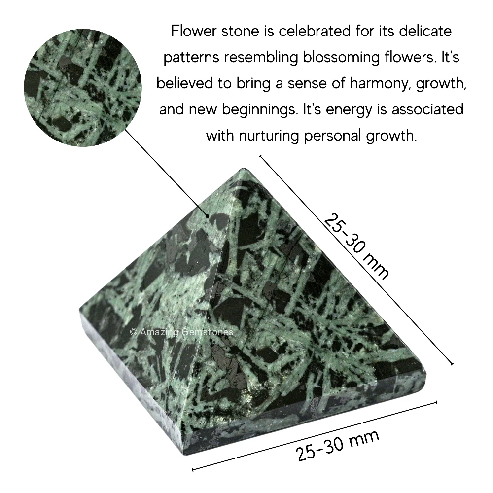 Flower Stone Pyramid (1 Inch)