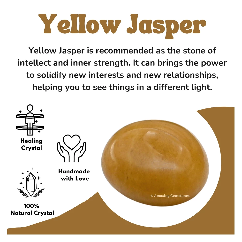 Tumbled Yellow Jasper Crystals Stones (1 oz)