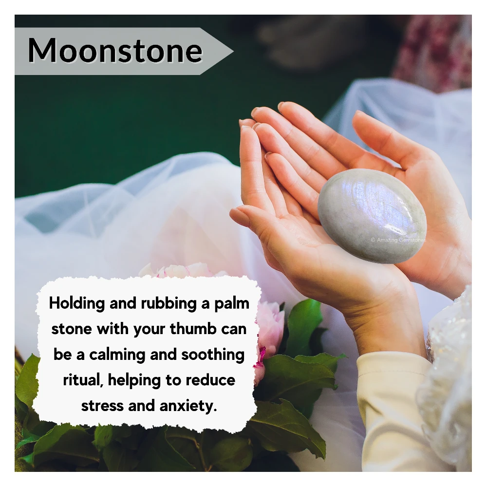 Moonstone Palm Stone