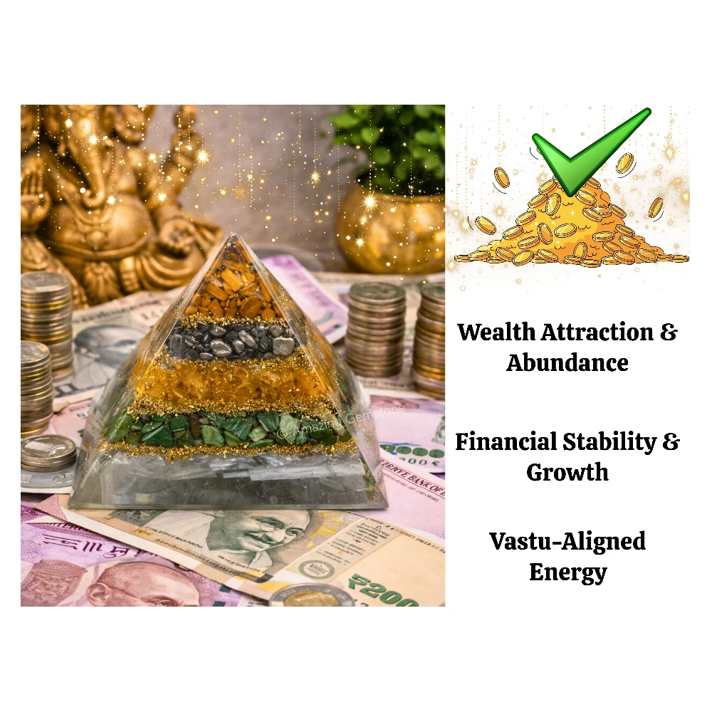 Dhanyog Orgone Pyramid to Attract Wealth and Financial Prosperity (Regular)