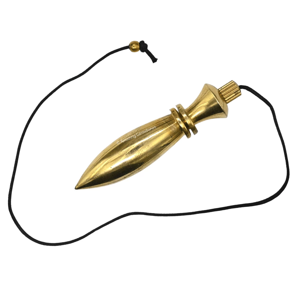 Copper Metal Pendulum - Gold Karnak 2 Ring Plate (MP83)