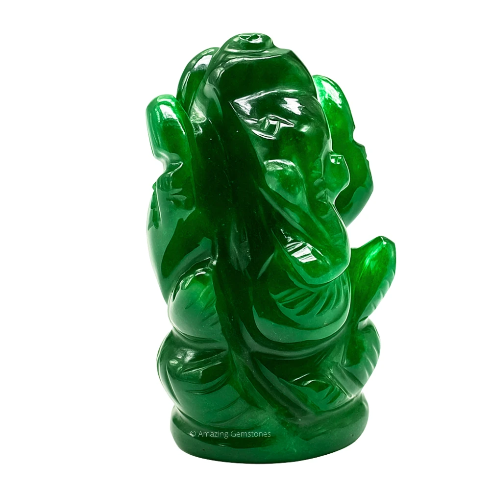 Dark Green Aventurine Ganesha Crystal Idol