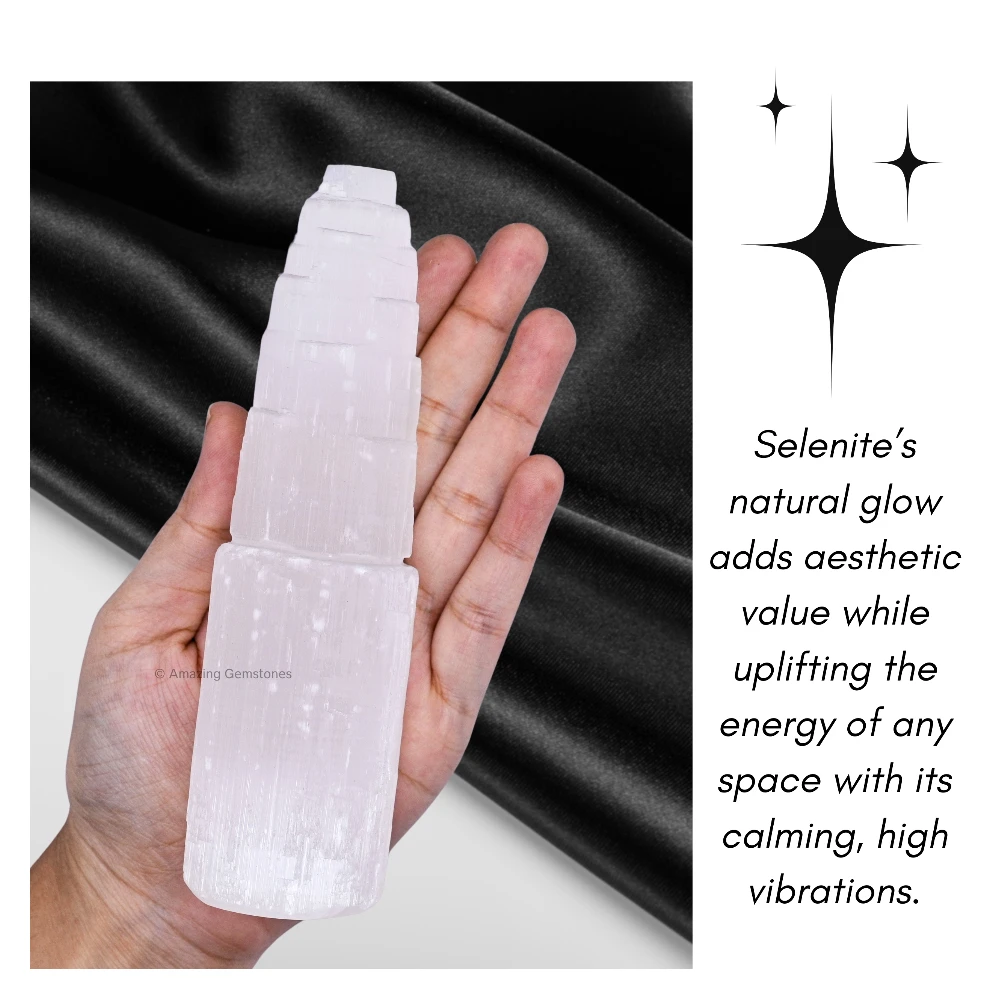 Natural Selenite Tower (15 cm)