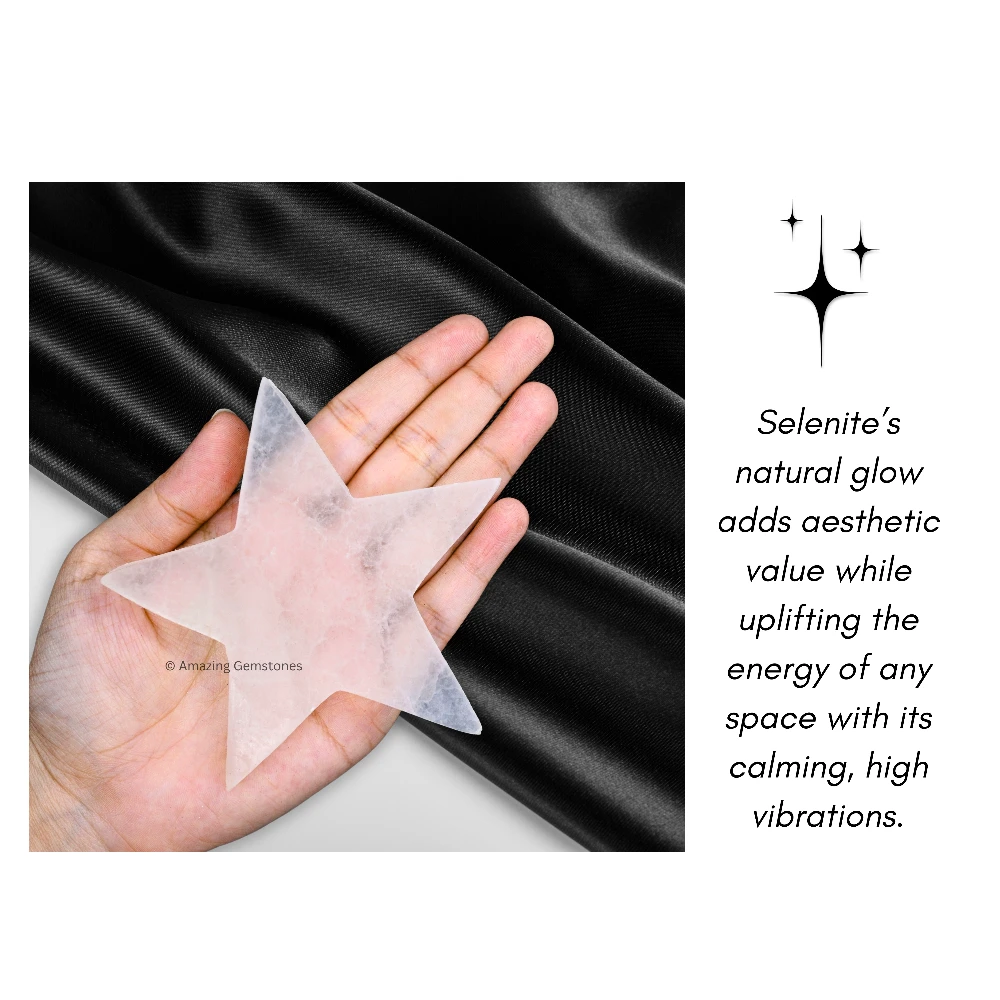 Selenite Charging Plate - Star (4 Inch)