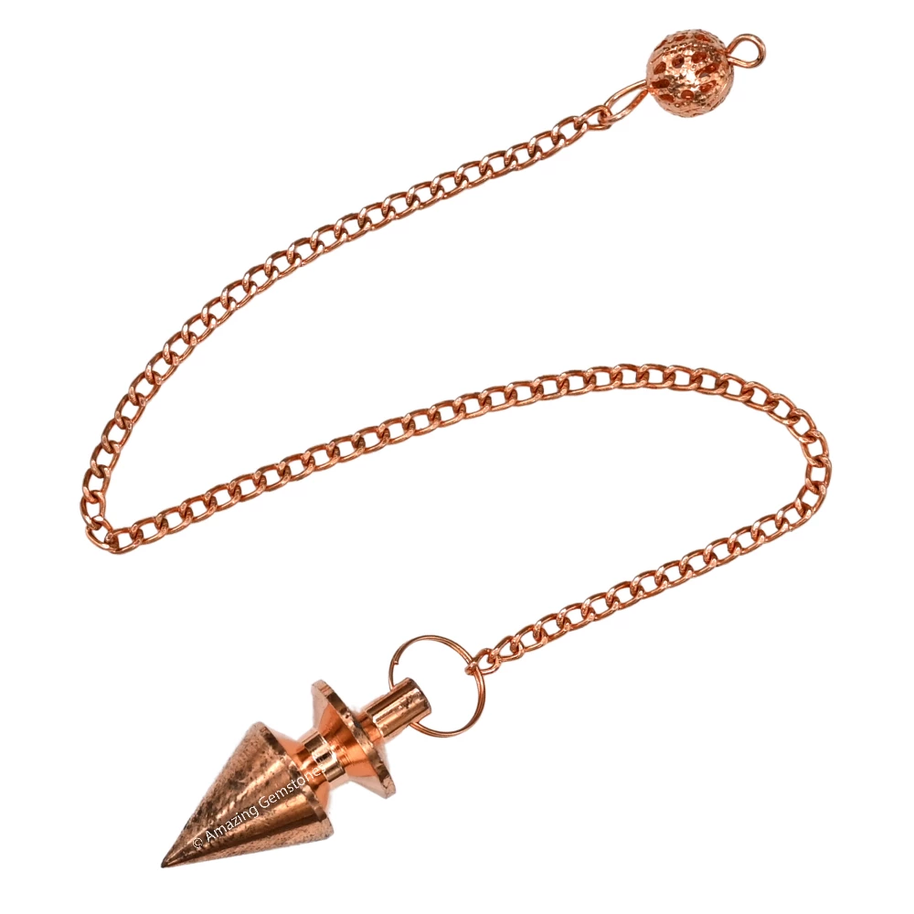 Copper Metal Pendulum - Copper Cone with Ring Plate (MP58)